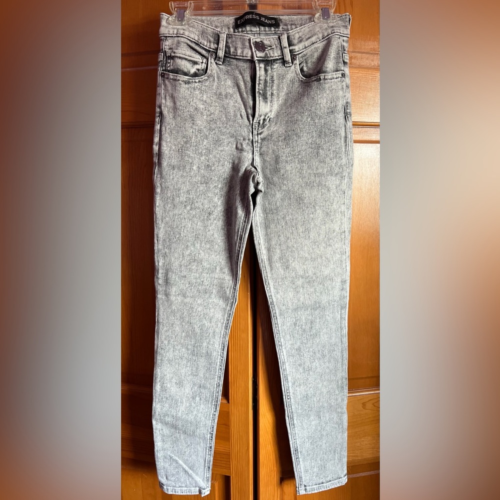 Express Woman’s High Rise Ankle Legging Denim Jeans - Picture 4 of 6